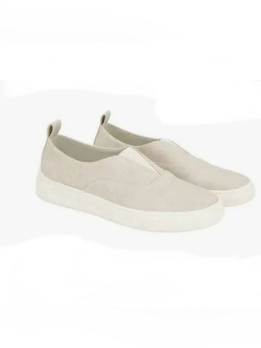 Kensie Beige Slip-On Sneakers with White Sole